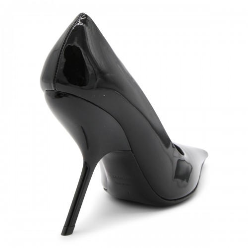 BLACK LEATHER EVA PUMPS