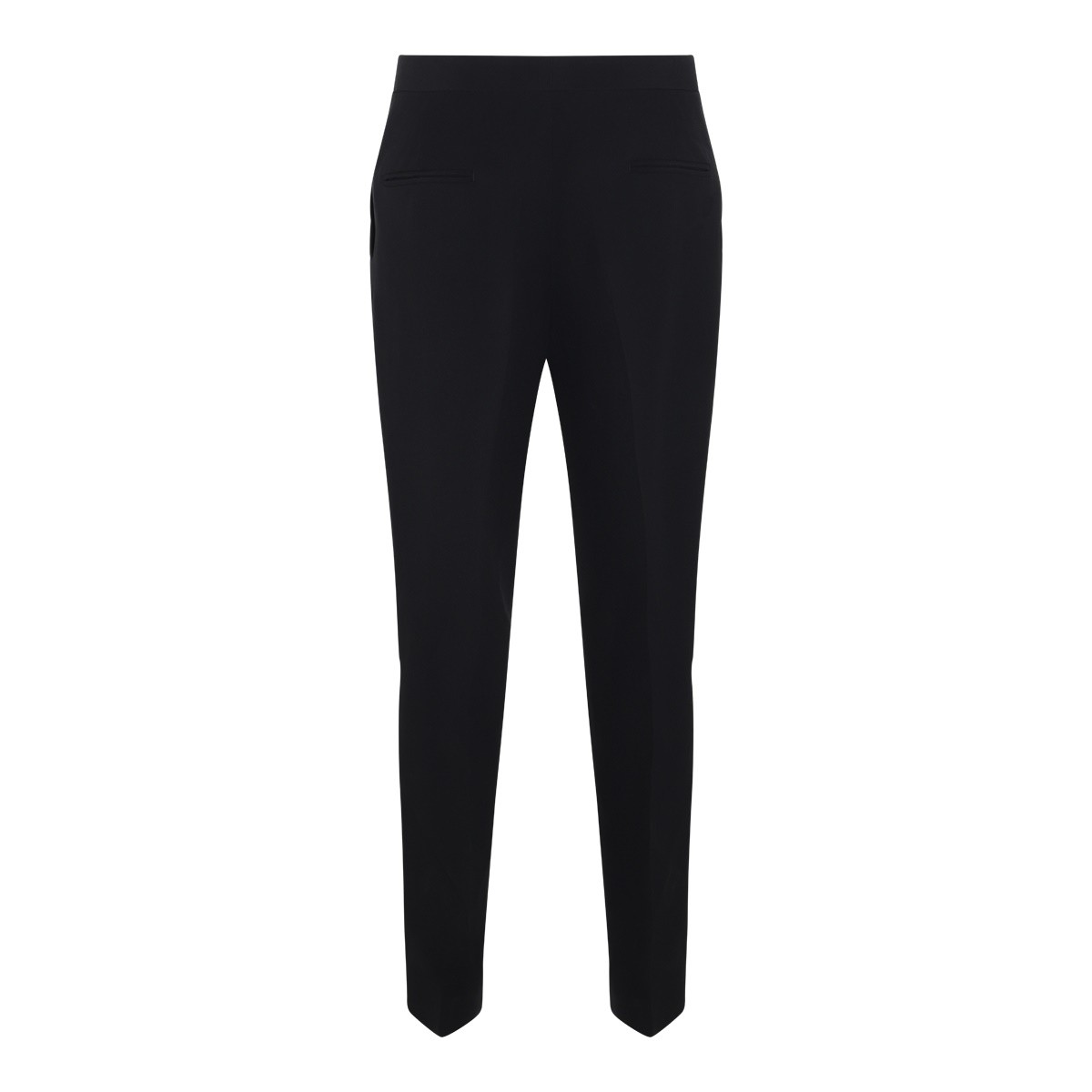 BLACK VISCOSE BLEND PANTS