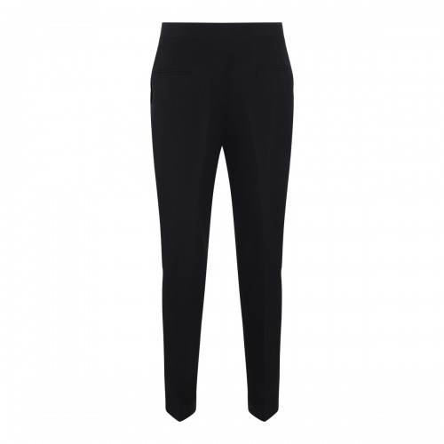 BLACK VISCOSE BLEND PANTS