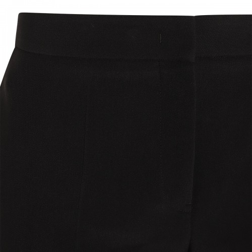 BLACK VISCOSE BLEND PANTS