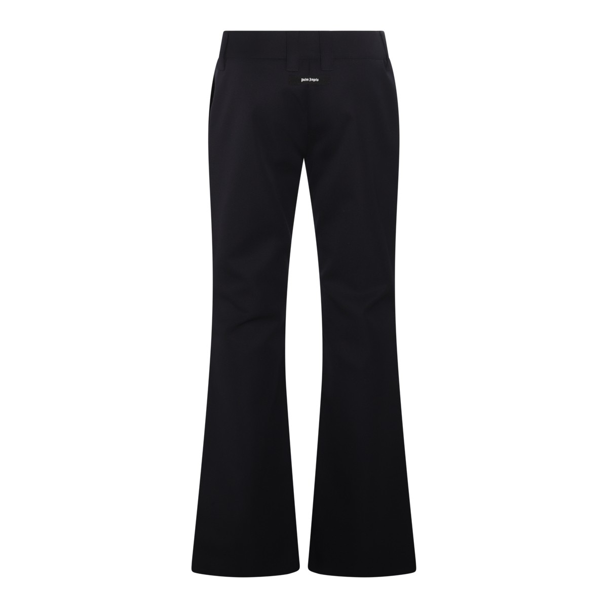 NAVY BLUE WOOL BLEND FLARED PANTS 