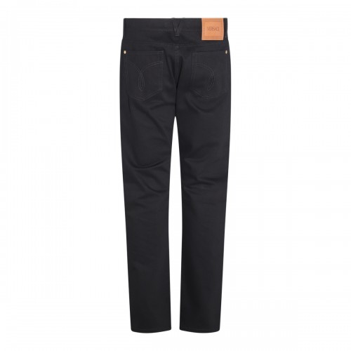 BLACK COTTON BLEND JEANS