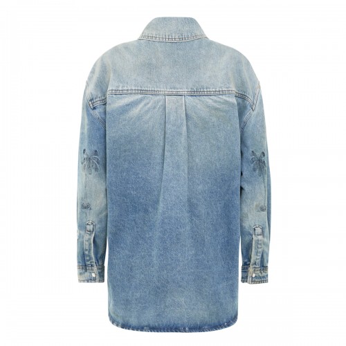 LIGHT BLUE COTTON DENIM SHIRT