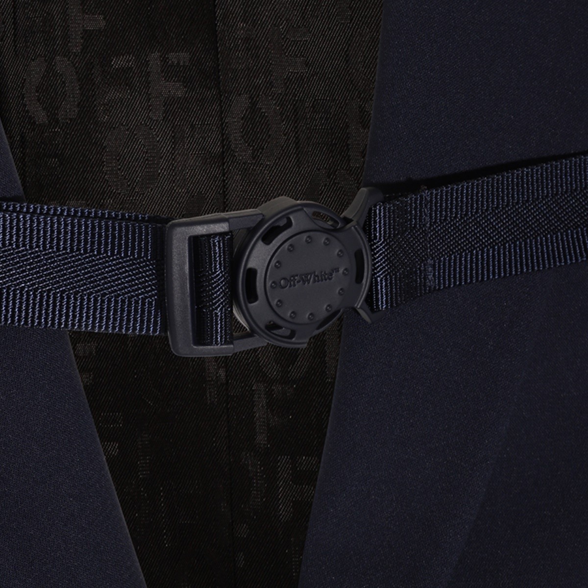 BLACK VISCOSE AND VIRGIN WOOL BUCKLE...