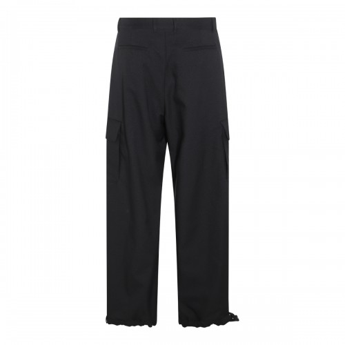 BLACK CARGO TROUSERS