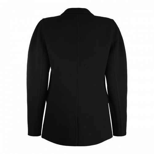 BLACK WOOL AND CASHMERE BLEND COAT