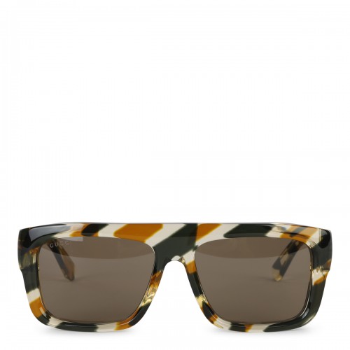 HAVANA AND BROWN TORTOISESHELL ACETATE SUNGLASSES