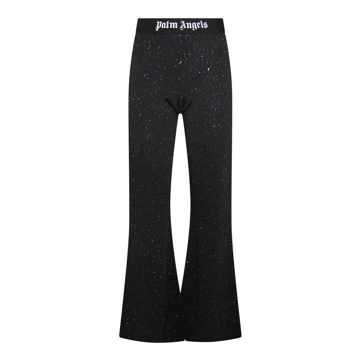 BLACK AND WHITE VISCOSE BLEND TROUSERS