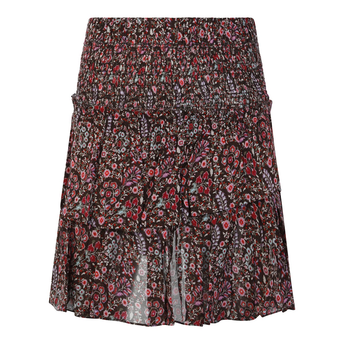 BROWN MULTICOLOUR VISCOSE NAOMI SKIRT