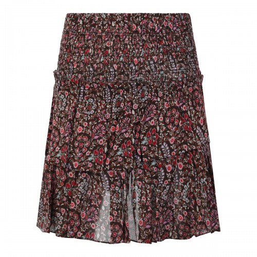 BROWN MULTICOLOUR VISCOSE NAOMI SKIRT