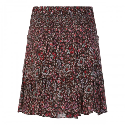 BROWN MULTICOLOUR VISCOSE NAOMI SKIRT