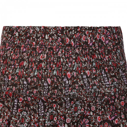 BROWN MULTICOLOUR VISCOSE NAOMI SKIRT