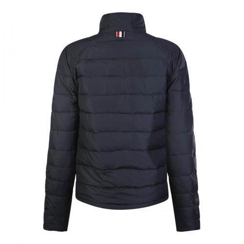 NAVY BLUE AND WHITE DOWN JACKET