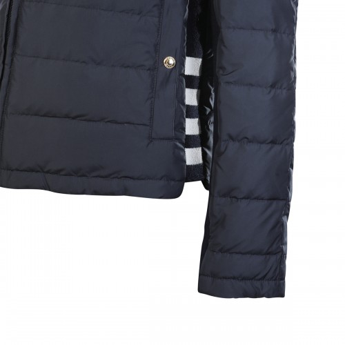 NAVY BLUE AND WHITE DOWN JACKET