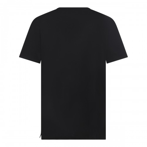 BLACK MULTICOLOUR COTTON T-SHIRT