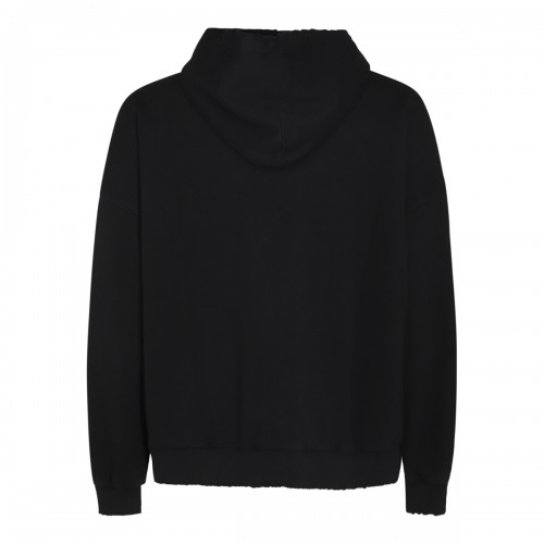 BLACK AND WHITE COTTON SWEATSHIRT