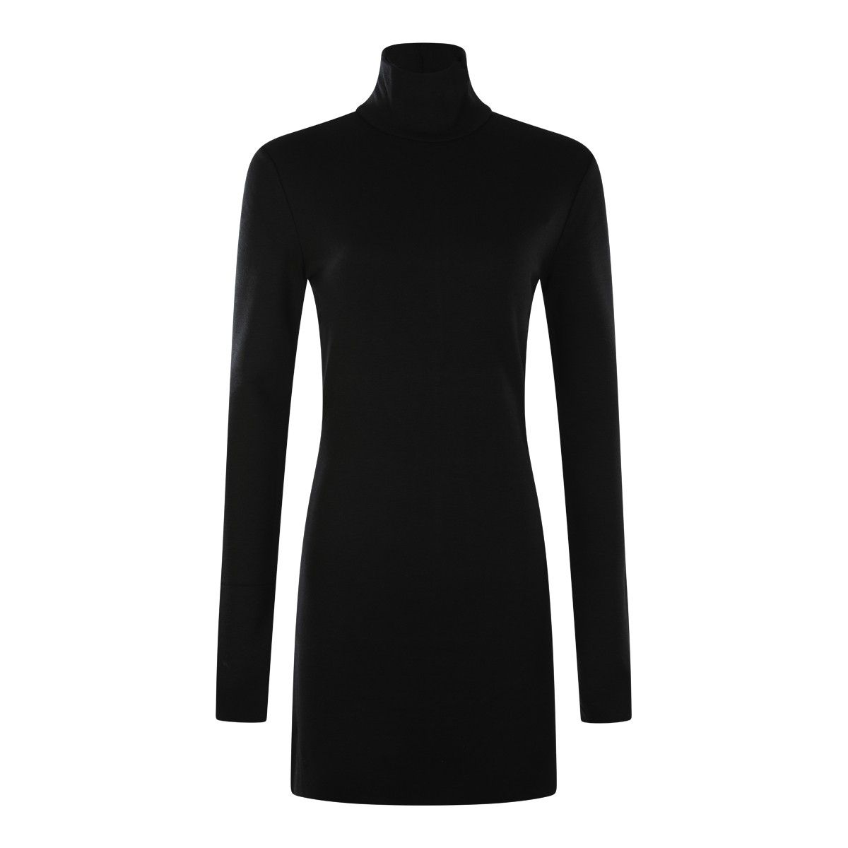 BLACK VISCOSE KNITTED DRESS 