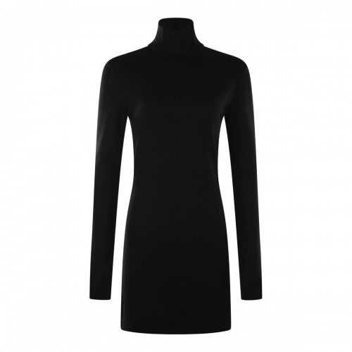 BLACK VISCOSE KNITTED DRESS 