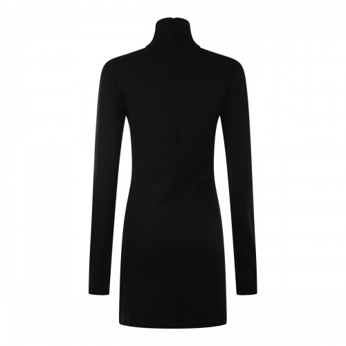 BLACK VISCOSE KNITTED DRESS 