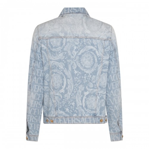 LIGHT BLUE COTTON BLEND DENIM JACKET