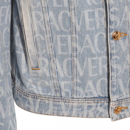 LIGHT BLUE COTTON BLEND DENIM JACKET