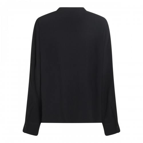 BLACK VISCOSE BLEND SHIRT 2
