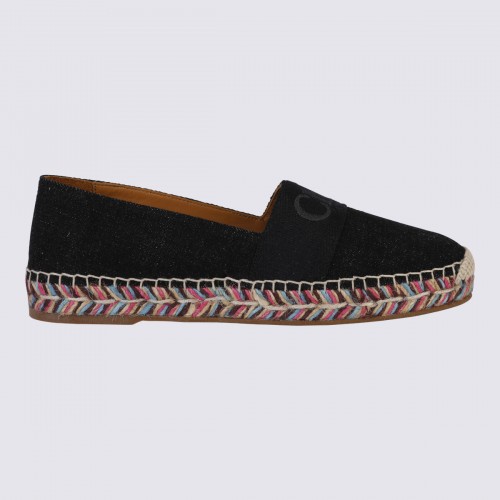 BLACK COTTON ESPADRILLAS 