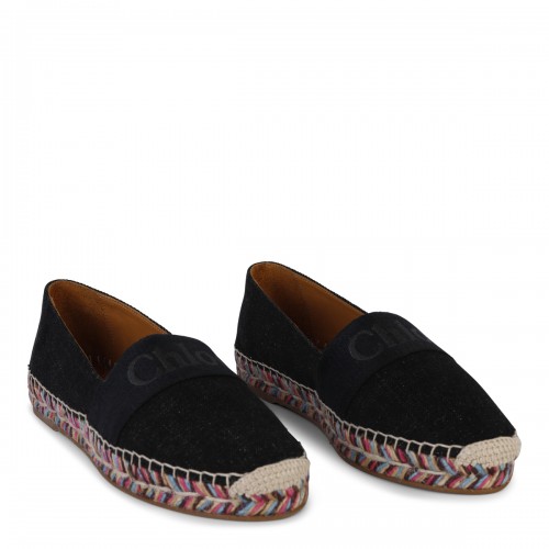 BLACK COTTON ESPADRILLAS 