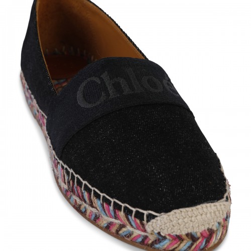 BLACK COTTON ESPADRILLAS 