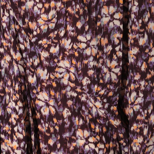 PURPLE AND ORANGE VISCOSE EDDY TOP 