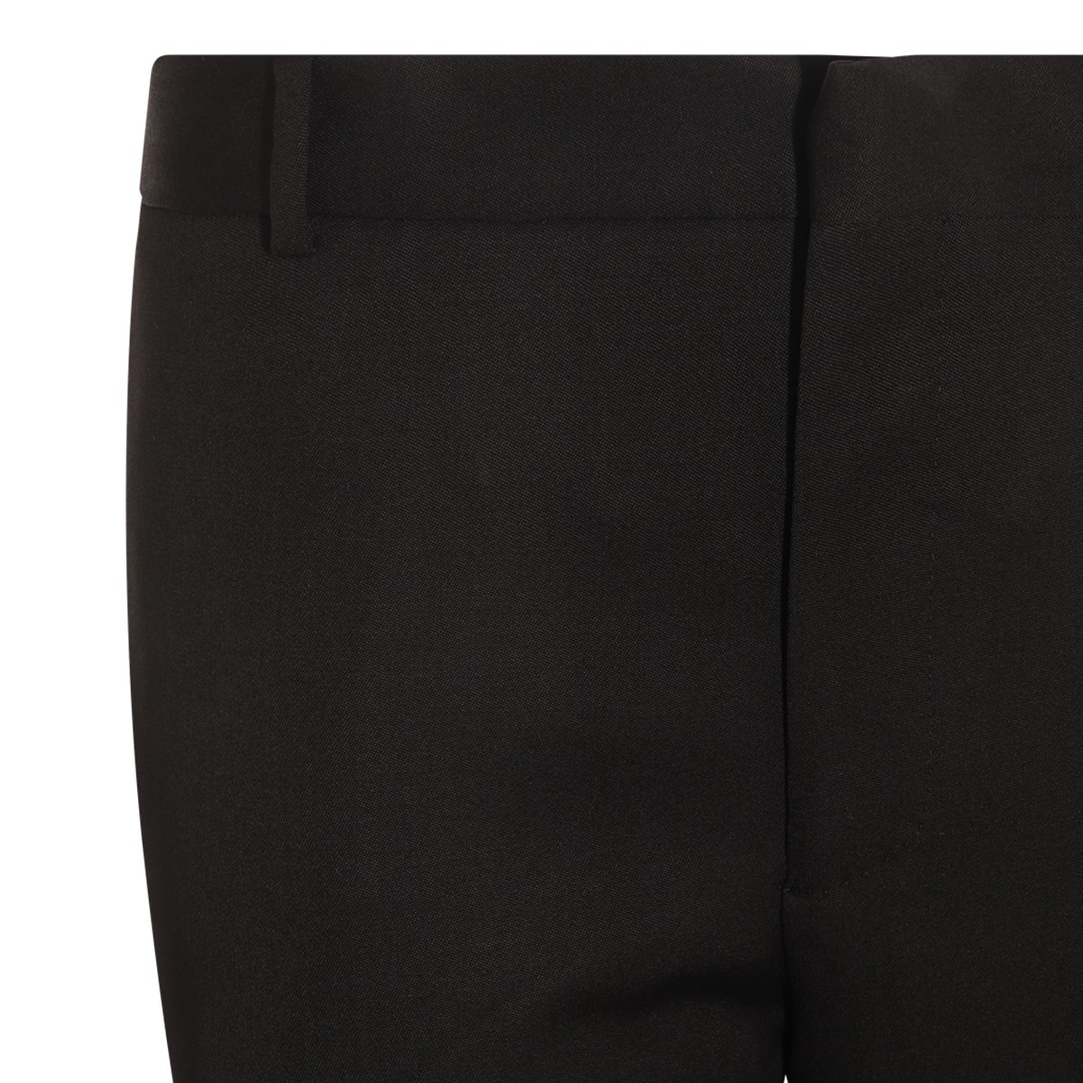 BLACK WOOL TROUSERS