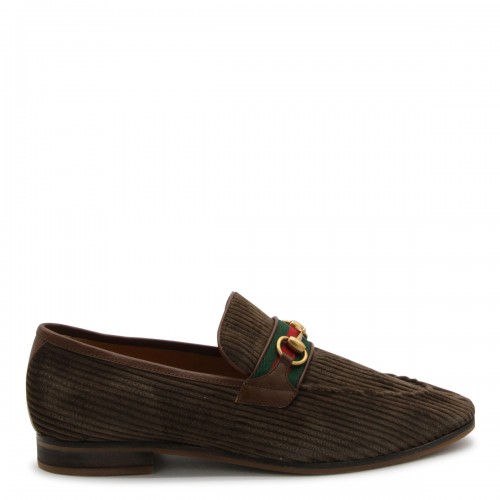 GREEN VELVET HORSEBIT LOAFERS 