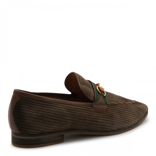 GREEN VELVET HORSEBIT LOAFERS 