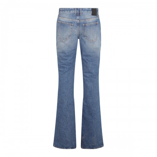 BLUE DENIM FLARED 5 POCKETS JEANS 