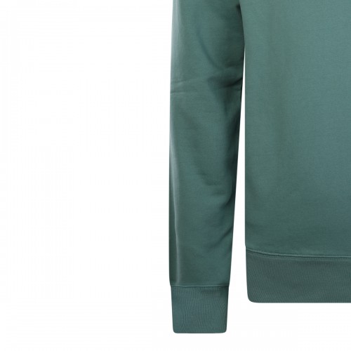 GREEN COTTON FOX HEAD SWEATSHIRT