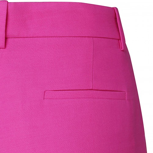 PINK SILK-WOOL BLEND TROUSERS