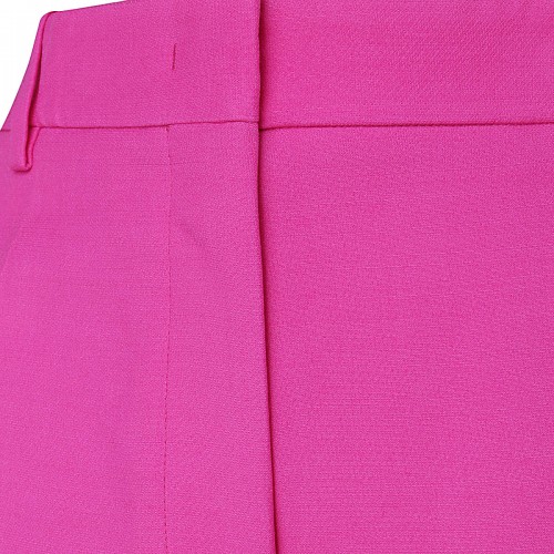 PINK SILK-WOOL BLEND TROUSERS