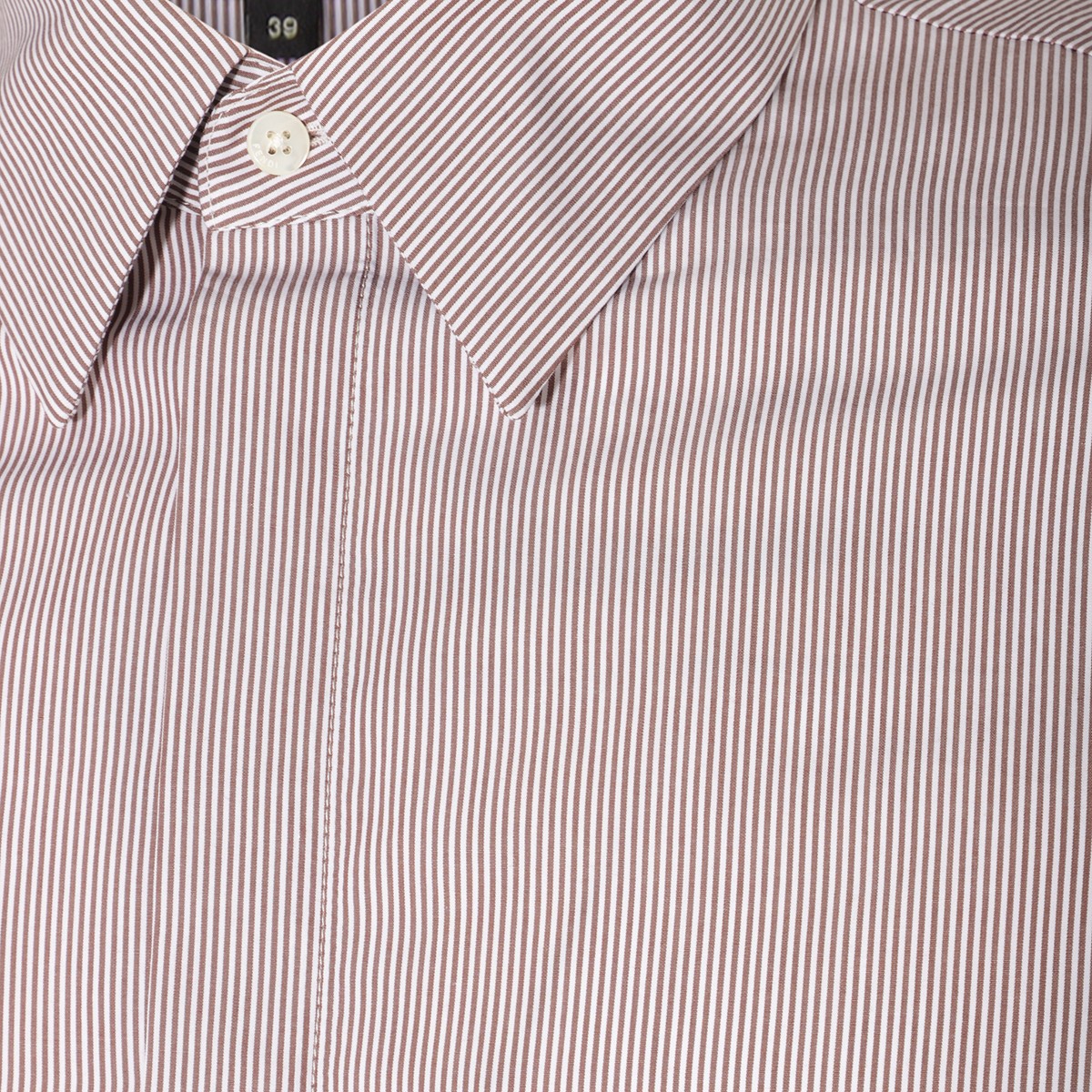 BROWN COTTON STRIPE SHIRT BROWN COTTON STRIPE SHIRT
