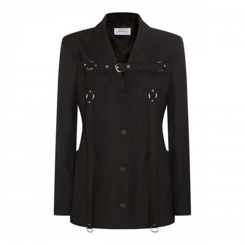 BLACK VIRGIN WOOL BLEND...