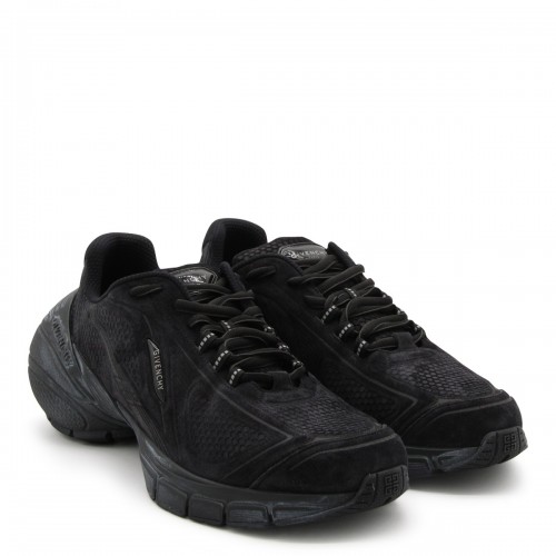 BLACK LEATHER TK MX RUNNER SNEAKERS