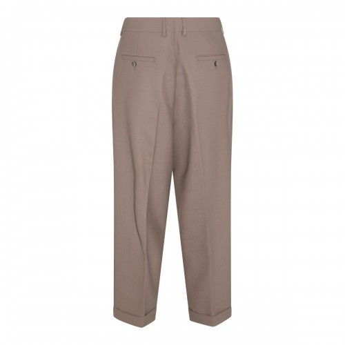 TAUPE WOOL BLEND PANTS