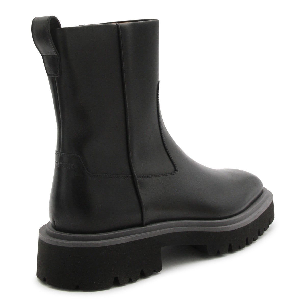 BLACK LEATHER ANKLE BOOTS BLACK LEATHER ANKLE BOOTS