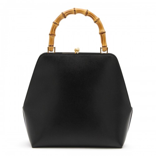 BLACK LEATHER SHOULDER BAG