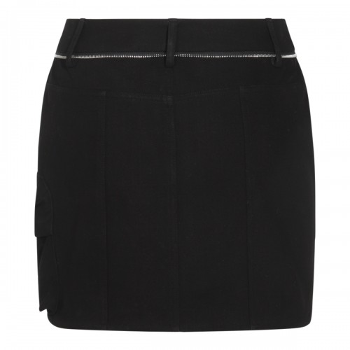 BLACK COTTON MINI SKIRT