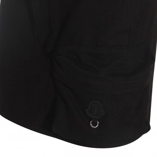 BLACK COTTON MINI SKIRT