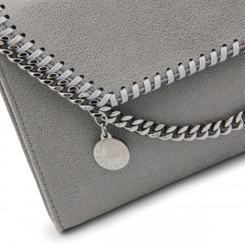 LIGHT GREY FAUX LEATHER FALABELLA CROSSBODY BAG