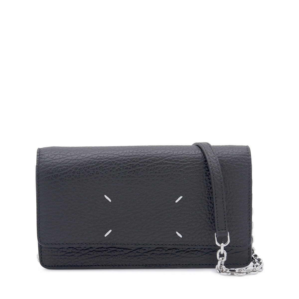 BLACK LEATHER CHAIN WALLET