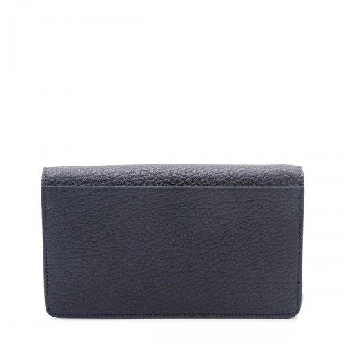 BLACK LEATHER CHAIN WALLET