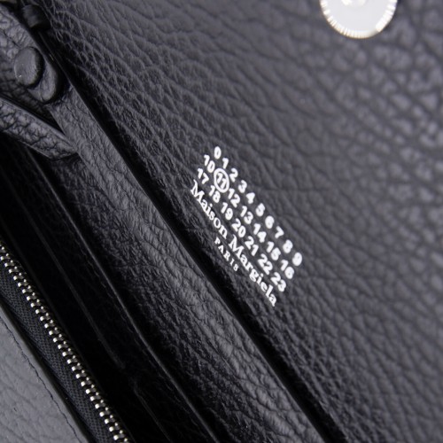 BLACK LEATHER CHAIN WALLET