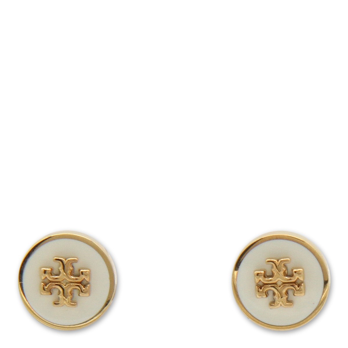 NEW IVORY AND GOLD METAL KIRA EARRINGS